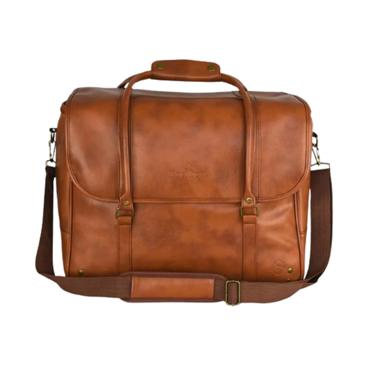 TravelSmart™ VintageChill 6-Bottle PU Leather Wine Cooler Bag – Premium