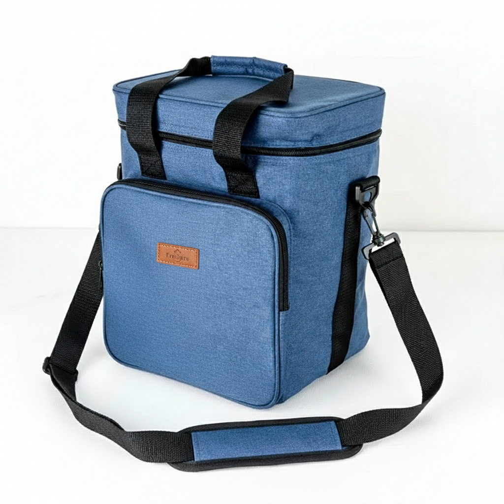 TravelSmart™ FlexChill 6-Bottle Wine Cooler Bag – Grey/ Blue