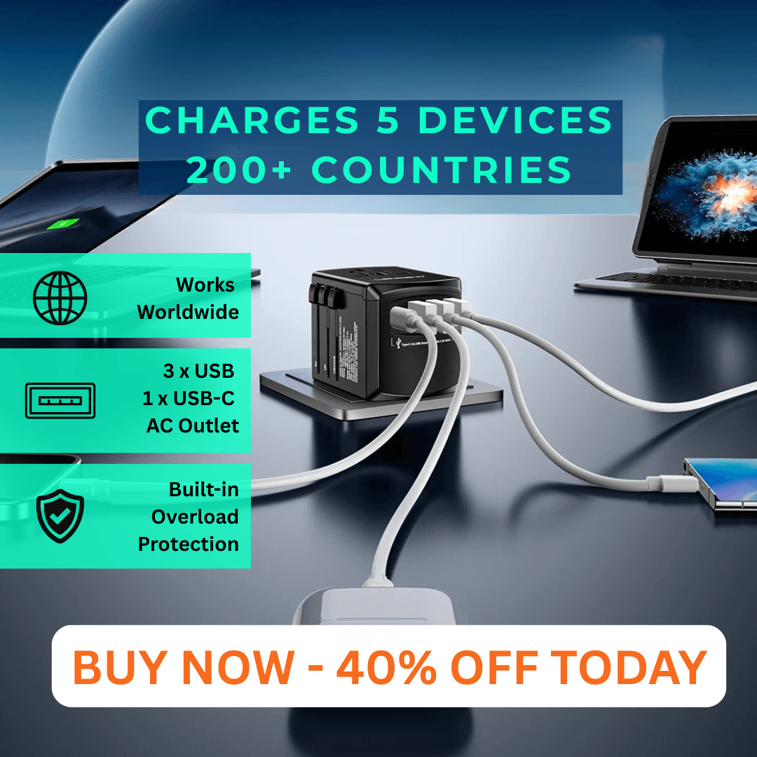 TravelSmart™ Universal Travel Adaptor (by Lencent)