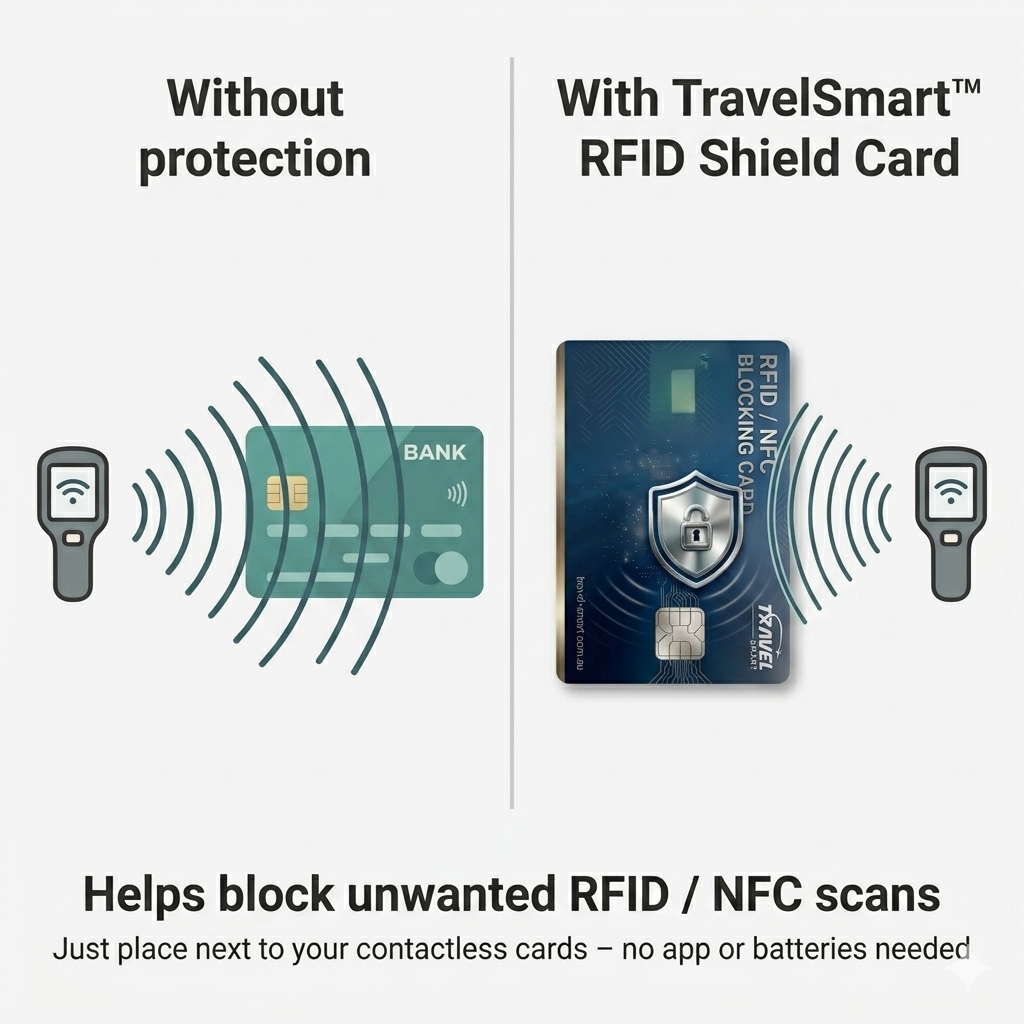 TravelSmart™ RFID Shield Card | Block Contactless Card Scans