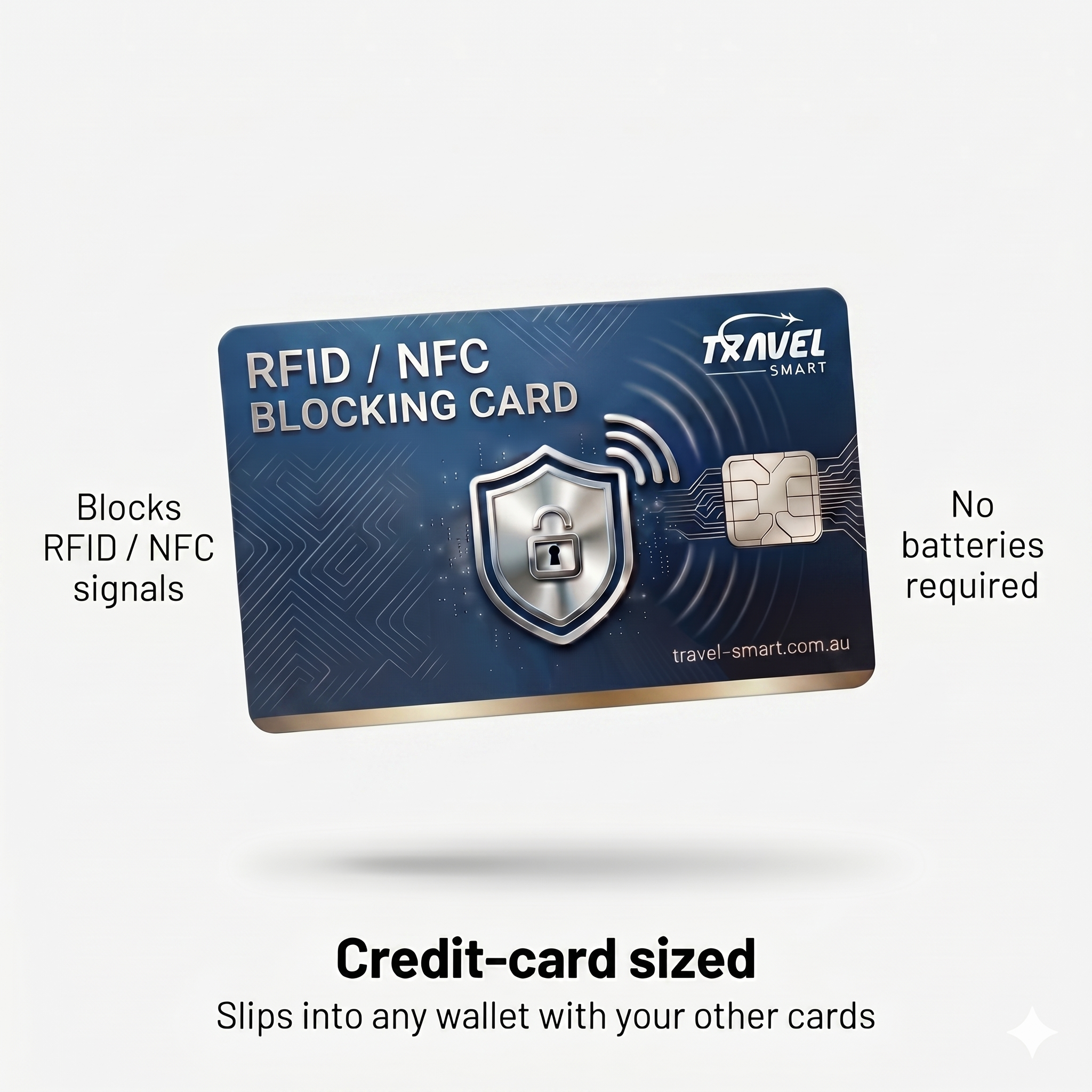 TravelSmart™ RFID Shield Card | Block Contactless Card Scans