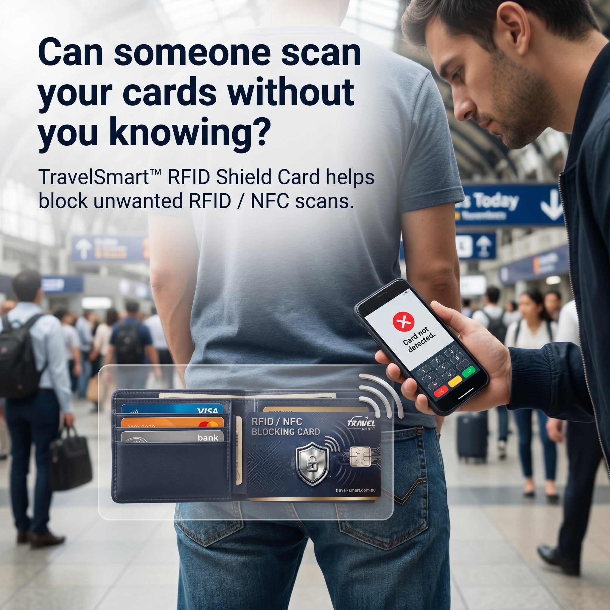 TravelSmart™ RFID Shield Card | Block Contactless Card Scans