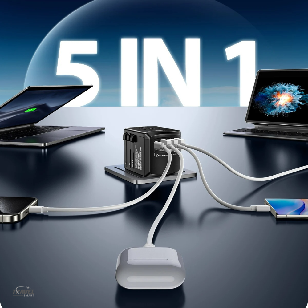 TravelSmart™ Universal Travel Adaptor — Fast Charge. Worldwide Use.